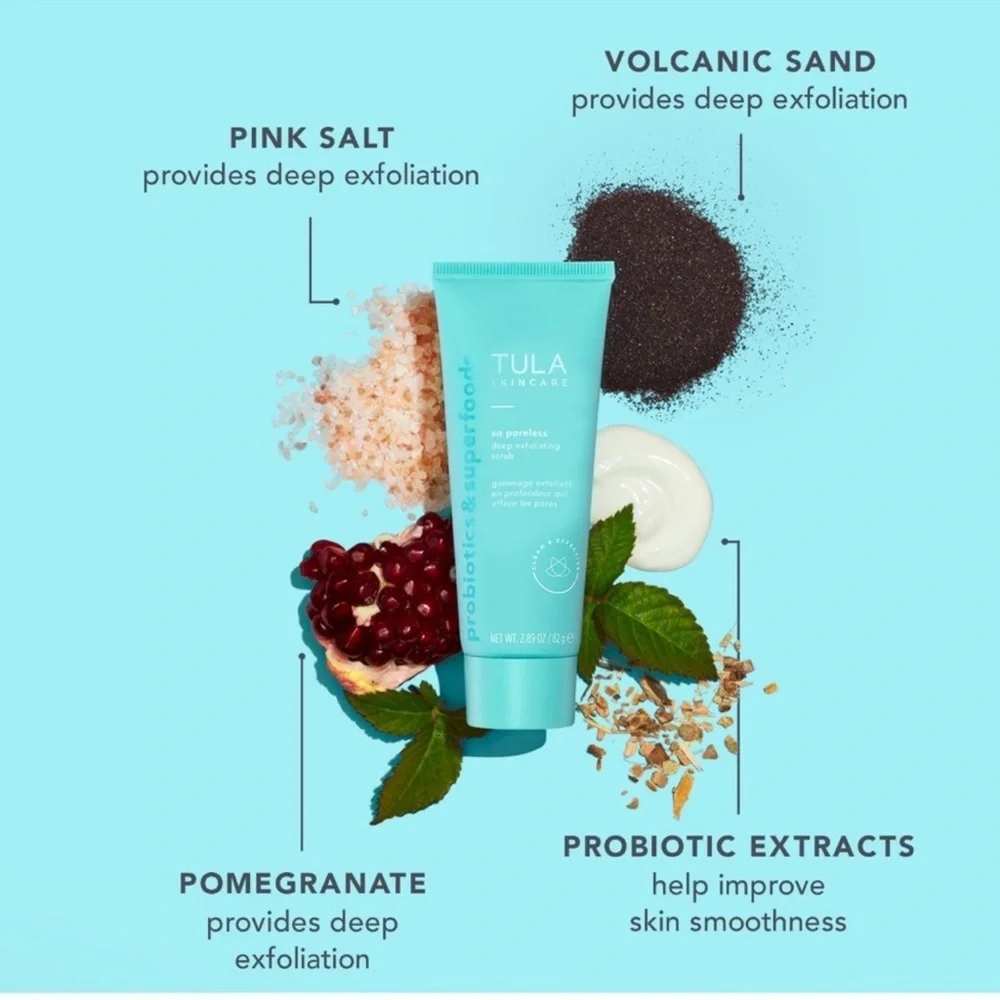 🌸 TULA Skincare So Poreless Deep Exfoliating Blackhead Scrub